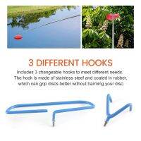 Disc Golf Retriever Pole with 3 Hooks, Telescoping Disc Golf Accessories Tool Extendable 1.4Ft to 16Ft