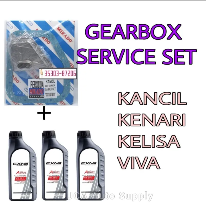 GEARBOX SERVICE SET For KANCIL /KENARI / KELISA / VIVA GENUNE EXN ATF (3LITRE) + AUTO FILTER