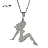 [COD] Ancient cute retro sexlady hip-hop necklace personality sexy long hair female copper pendant wholesale