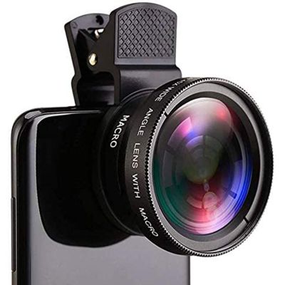 Fish Eye Phone Lens, 0.45X Phone with HD Camera Lens Macro Clip Lens Wide Angle Lens Lens for Camera