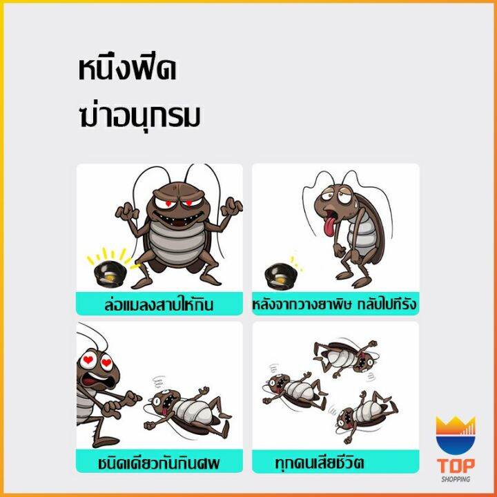 top-กำจัดแมลงสาบยกรัง-100-ขนาด-12-เม็ด-pest-control