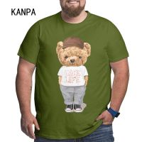 Cute Cartoon Graphic Men Tshirt Tshirt Kawaii Male T Shirts Mens Clothing Green Tee Bear