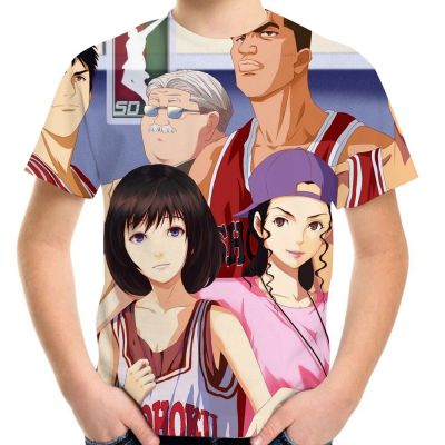 Japanese Anime TV Slam Dunk T-Shirt For Boy Girl 4-20Y Teen Children Birthday Clothes T Shirt Kids Baby Fashion Tshirt Cool Tops