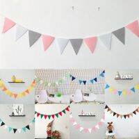 1 Pack Baby Shower Bunting Birthday Party Supplies Non-woven Many Colours 12 Flags Wedding Bunting 2.5M Pennant Kids Room Decor Banners Streamers Conf