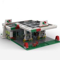 673PCS City Hot Selling Street View Moc Modular Octan Gas Station DIY Creative Ideas Children Toy Birthday Gift Building Blocks