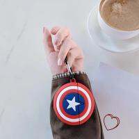 เคสหูฟังป้องกันฤดูใบไม้ร่วงลายการ์ตูน AirPods นุ่มน่ารักอเมริกาใหม่สำหรับ Pro สำหรับปกหลังอุปกรณ์หูฟังเคสกัปตัน