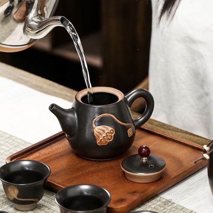 ชุดน้ำชาสโตนแวร์-ชุดกาน้ำชาเซรามิค-ชุดน้ำชา-ชุดถ้วยน้ำชา-ชุดชากังฟู-ชุดชงชากาแฟ-ชุดน้ำชาพรีเมียม-11ชิ้น-ชุด