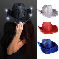 Disco Ball Cowboy Hat Handmade custom LED Luminous cowboy hat Suitable for party gathering show rave fashion hat