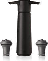 Vacu Vin Wine Saver Pump Black with Vacuum Wine Stopper - Keep Your Wine Fresh for up to 10 Days - 1 Pump 2 Stoppers - Reusable - Made in the Netherlands Black with 2 wine stoppers 2 Stoppers