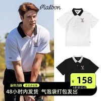 MALBON เสื้อยืดกอล์ฟแขนสั้นชายและหญิง,เสื้อโปโลสีขาว23ใหม่ฤดูใบไม้ผลิและฤดูร้อนกระต่ายมืออาชีพ