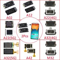 ตัวรับสัญญาณหูฟังด้านบน2ชิ้นเหมาะสำหรับ Samsung A02 A12 M12 A13 A22 A32 A42 LTE 4G 5G ต้นฉบับใหม่ชิ้นส่วนหูฟังโทรศัพท์ยืดหยุ่น