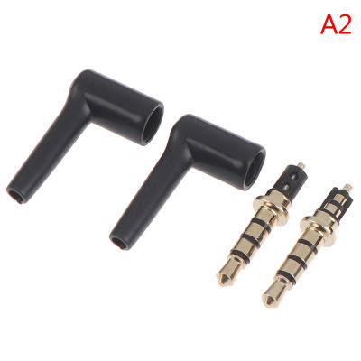 UNI 🔥Hot Sale🔥2pcs/lot 90 Degrees 3.5mm stereo headset plug jack 3 4 pole 3.5 Gold Plated