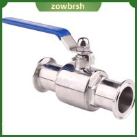 ZOWBRSH 1.5ค่ะ บอลวาล์ว Tri-Clamp เงินสีเงิน 304สแตนเลสสตีล วาล์วเชื่อมต่ออย่างรวดเร็ว ของใช้ในบ้าน บอลวาล์วติดตั้งอย่างรวดเร็ว ท่อสำหรับยึด