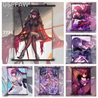 โปสเตอร์อนิเมะ Fate Grand ผ้าใบวาดภาพรูปโปสเตอร์ศิลปะผนังนักฆ่า Scathach Skadi ตกแต่งตกแต่งบ้านภาพห้องจัดส่งที่รวดเร็ว♦