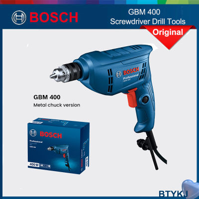 ไขควง GBM400 400W สว่านไฟฟ้าไขควงปรับความเร็วได้ Bosch ไขควงสร้างแรงจูงใจแรงเครื่องมือเจาะอุปกรณ์สำหรับตัดและเหล็ก