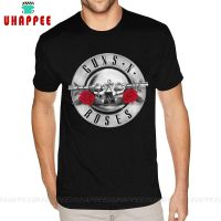 Classic Silver Guns N Roses Bullet Tour T Shirts Men Design Your Own Pure Cotton Black Tees Gildan