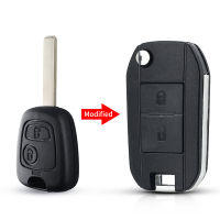 【big-discount】 islwpi 2ปุ่ม Modified Flip Remote Key สำหรับ Peugeot 106 107 206 207 306 307 406 407 VA2/HU83/NE72