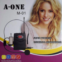 A-ONE ไมค์ลอยแบบคาดศรีษะ ไมโครโฟนไร้สาย WIRELESS MICROPHONE รุ่น M-01  PRO AUDIO