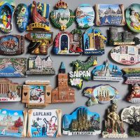 World Tourist Fridge Magnets Windsor GRAN CANARIA Barcelona Greece Iceland Finland Poland Germany Sweden Resin Magnetic Stickers