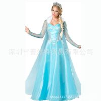 ▣☢◑ ชุดฮัลโลวีน Frozen Princess Elsa คอสเพลย์อะนิเมะเล่นตามบทบาทเครื่องแต่งกายสำหรับผู้ใหญ่