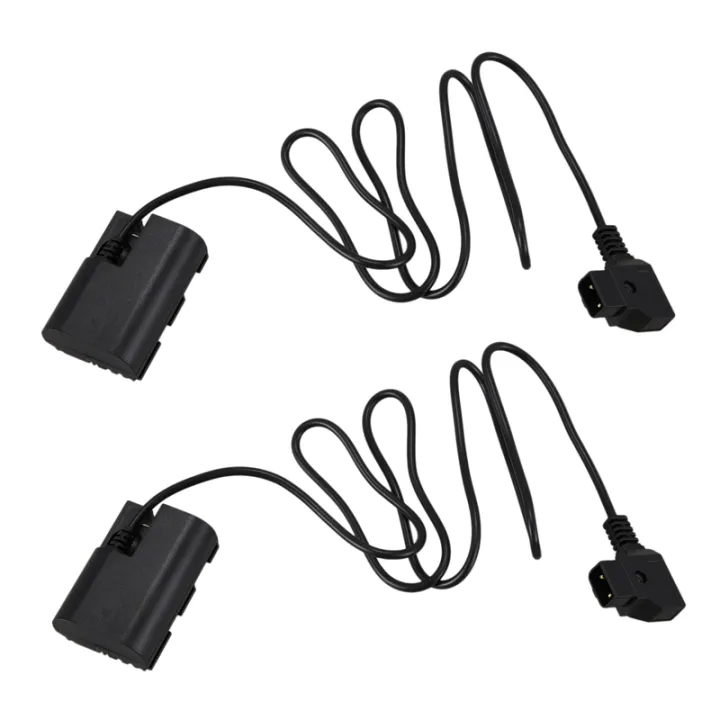 2X D-Tap to Lp-E6 Fully Decoded Dummy Battery Adapter with Reverse ...