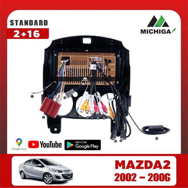 เครื่องเล่น-android-michiga-จอแอนดรอยติดรถยนต์ตรงรุ่น-mazda2-2007-2014-แถมฟรีฟิล์มกันรอยหน้าจอ