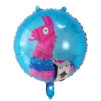 10pcs 18inch Cartoon Animal Alpaca Pinata Foil Balloons Video Game Theme Birthday Party Decorations Helium Air Globos Kids Toys