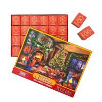 Christmas Advent Calendar Adult Kids Holiday Puzzles1008 Pieces Surprise Countdown Calendars 24 Parts Jigsaw Puzzles Gift for Families Adult Teens pleasure