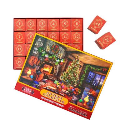 Advent Calendar 2023 Adult Kids Holiday Puzzles1008 Pieces 24 Parts Jigsaw Puzzle Gifts Puzzle Santas Surprise Home Decoration serviceable