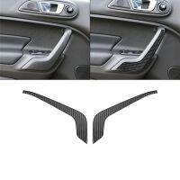 ✧☋ For Ford Fiesta 2011 2012 2013 2014 2015 Carbon Fiber Car Interior Decorative Accessorie Front Door Handle Cover Trim Stickers