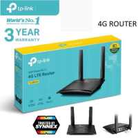 4G Router TP-LINK (TL-MR100) Wireless N300 - 4G network – ฟรี ซิมเน็ตโทรศัพท์มือถือ ความเร็ว 10 Mbps เชื่อมต่ออินเตอร์ได้สูงสุด 32 อุปกรณ์