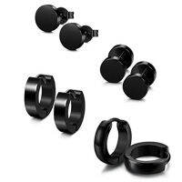 MNO.9 THINGS Men Fashion INS Hiphop Earings 4pairs/set Stainless Steel ต่างหู แฟชั่นชาย hiphop สแตนเลส 4คู่1ชุด ตุ้มหู