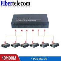 6F2E 10/100M Ethernet Switch 6 Fiber Port 25KM 2 UTP RJ45 ports