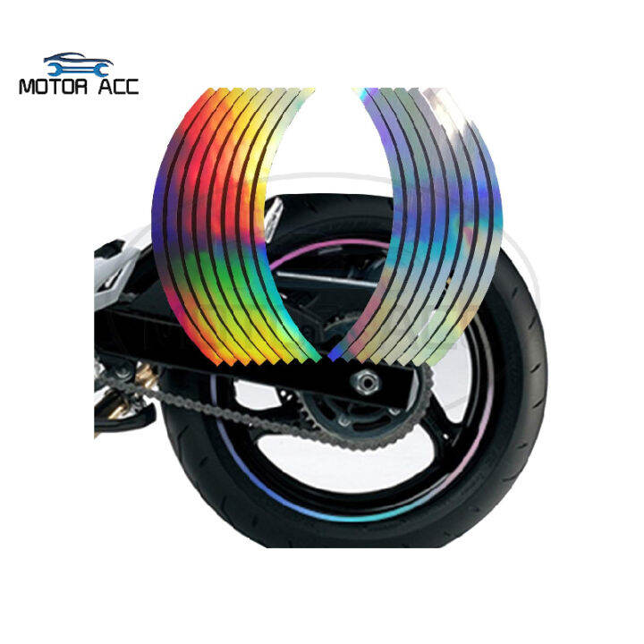 PVC 10/12/14/18 inches laser wheel rim tape motorcycle car reflective
