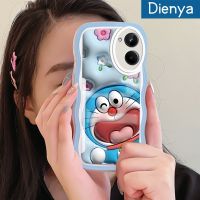 เคส Dienya สำหรับ Realme 10 4G เคสลายการ์ตูนดอกไม้3D กันกระแทกแบบใสนิ่มลายคลื่นโดราเอมอนเคสมือถือโปร่งใสลายกล้องถ่ายรูปที่สร้างสรรค์เคสซิลิกาเจลฝาครอบป้องกัน