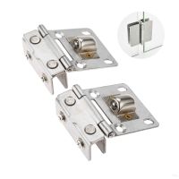 90Degree Wall Mount Glass Door Hinge Glass Clamp Stainless Steel Durable Cabinet Door Hinge Bathroom Furniture Cupboard