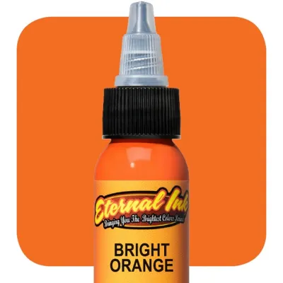 หมึกสักอีเทอนอล&nbsp;Bright Orange ขนาด 1 ออนซ์ สีสักลาย เอทานอล หมึกสัก เอทานอล หมึกแท้ 100% จากอเมริกา Eternal Tattoo Ink Bright Orange 1oz 100% Original From America
