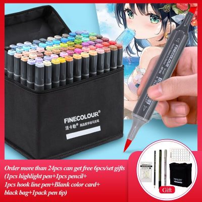 Finecolour New EF104 Professional Double-Head Alcohol Marker Pens Sketch Design Drawing Oily Marker For Beginners Art Supplies