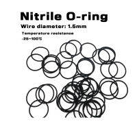 โอริงไนไตรล์, เส้นผ่านศูนย์กลางลวด 1.5 มม., เส้นผ่านศูนย์กลางภายนอก 5-40 มม., แหวนซีลสีดำ, ปะเก็นทนน้ำมัน, ปะเก็นซีลท่อ