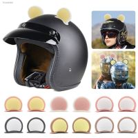 ❆ 2x Universal Motorcycle Helmet Bear Ears Cute Helmet Decoration For Girls Women Rubber Ears Scooter Bicycle Helmet Ornament 2023