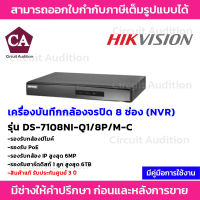 HIKVISION เครื่องบันทึกกล้องวงจรปิด NVR รุ่น DS-7108NI-Q1/8P/M-C มี PoE ในตัว