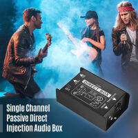 [ammoon]Single Channel Passive DI-Box Direct Injection Audio Box Balanced &amp; Unbalance Signal Converter with XLR TRS Interfaces for กีต้าร์ไฟฟ้า Bass Live Performance