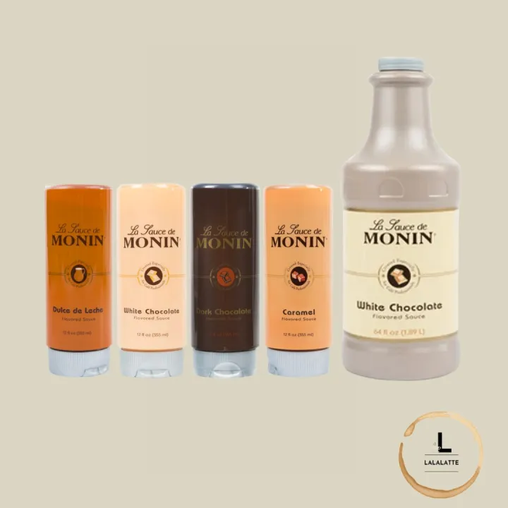 La Sauce De Monin 355ml, 1.89L (Caramel, White Chocolate, Dark