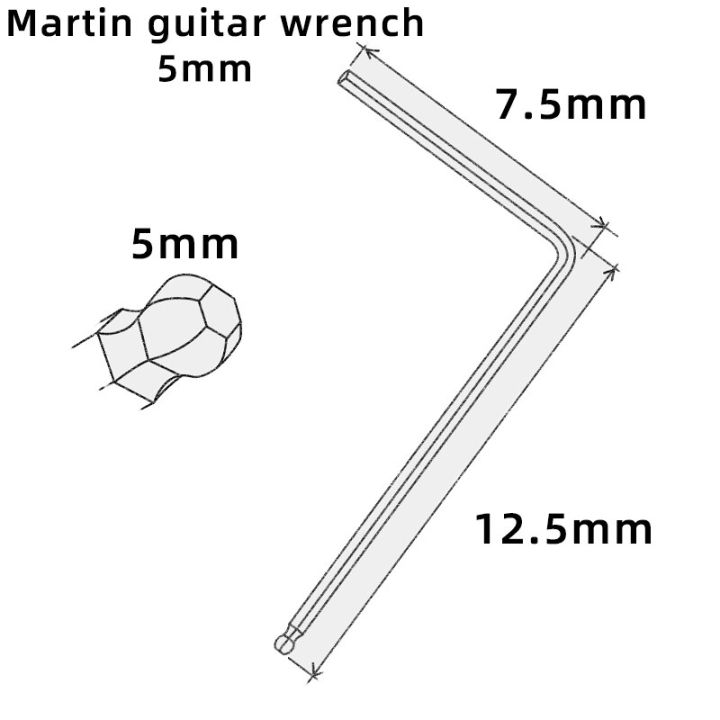 wosion-กีตาร์มาร์ตินประแจ5มม-ประแจเฉพาะงานสำหรับกีตาร์โปร่ง-รุ่นขยาย-ประแจ6จุดสำหรับปรับคอ