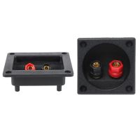 【CW】 RISE 2 Pcs Square Binding Post Type Speaker Box Terminal Cup Wire Connector Board 90X78mm amp; 57X57mm