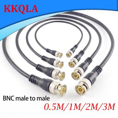 QKKQLA 0.5M/1M/2M/3M BNC Male To Male Adapter Connector Cable Cord M/M plug For CCTV Camera Home Security Double-head Video