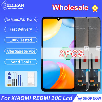 2pcs ขายส่ง6.71นิ้วสำหรับ Xiaomi redmi 10C หน้าจอ LCD Touch Panel Digitizer ASSEMBLY 220333QBI 220333QAG displayfree Shipping