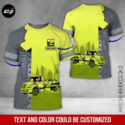 2023 Custom Name And Color Love Tow Truck All Over Printed Clothes CG635