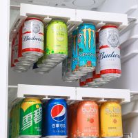 【CC】 Can Dispenser Beer Soda Refrigerator Organizer Under Shelf Beverage Bottle Holder Fridge