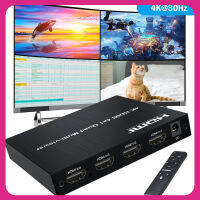 4K 4X1 HDMI Quad Multi-Viewer Dual Display 2 3 4หน้าจอ Segmentation หลายหน้าจอไร้รอยต่ออุปกรณ์สลับวิดีโอ Multiplexer 1080P 60Hz